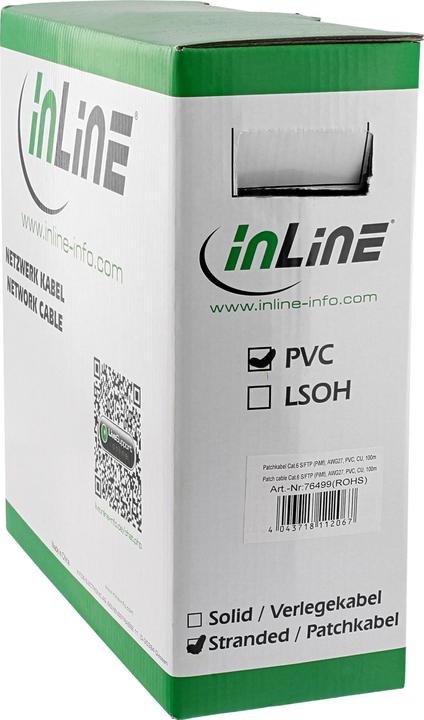 Actual product image InLine Patch cable Cat.6 S/FTP/PIMF AWG27 PVC grey 100m for assembling (S/FTP, CAT6, 100 m)