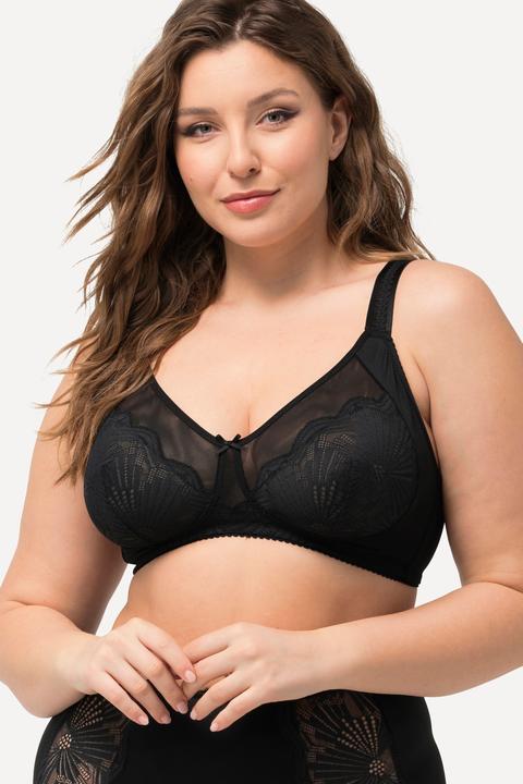 Produktbild Ulla Popken BH, ohne Bügel, Mesh, Spitze, Cup B - E (85 C)