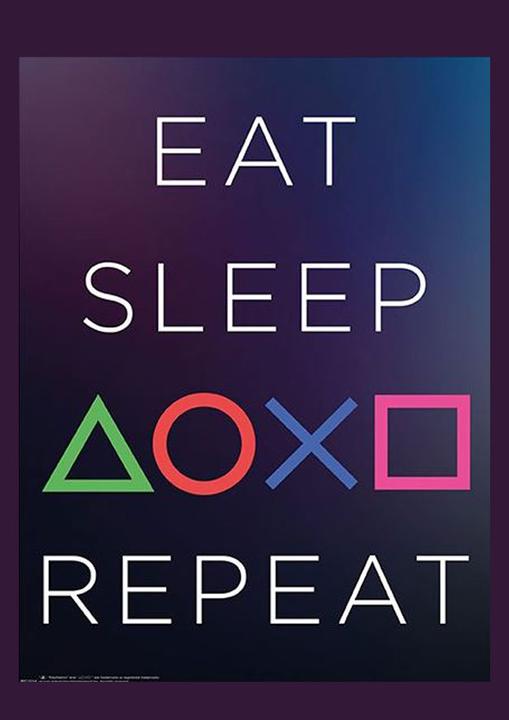 Actual product image GB Eye PLAYSTATION - Framed print Eat Sleep Repeat 30x40 x2 (Playstation Classic)