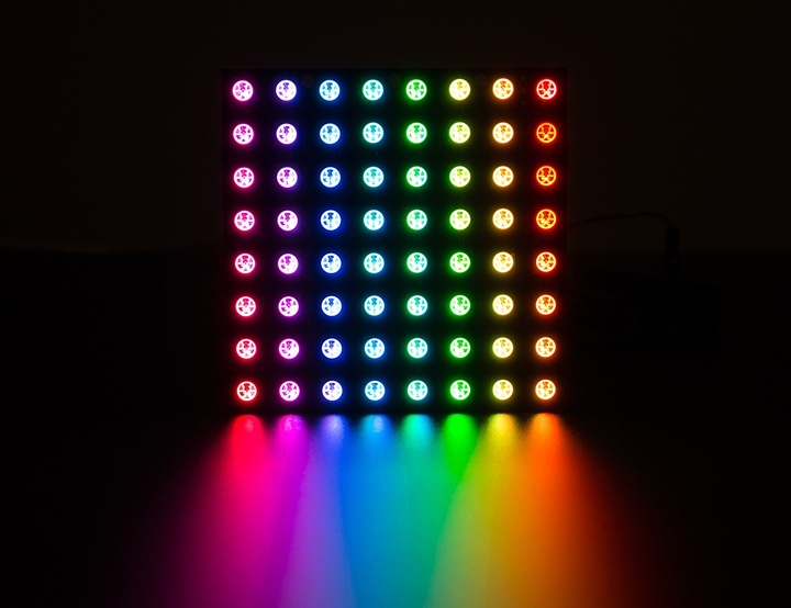 Image du produit Adafruit NeoPixel NeoMatrix 8x8 64 RGB LED Pixel Matrix