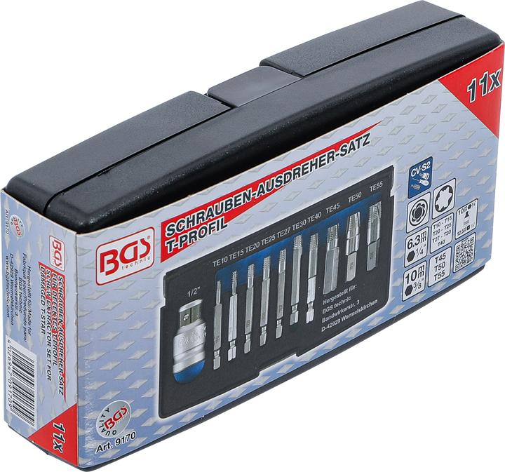 Actual product image BGS Screw extractor set (3/8", 1/4", 1/2")