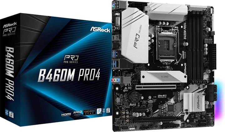 Produktbild AsRock B460M Pro4 (LGA 1200, Intel B460, mATX)