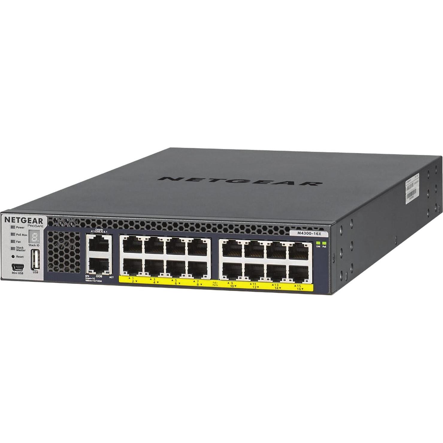 Netgear M4300-16X (18 Ports), Netzwerk Switch, Schwarz