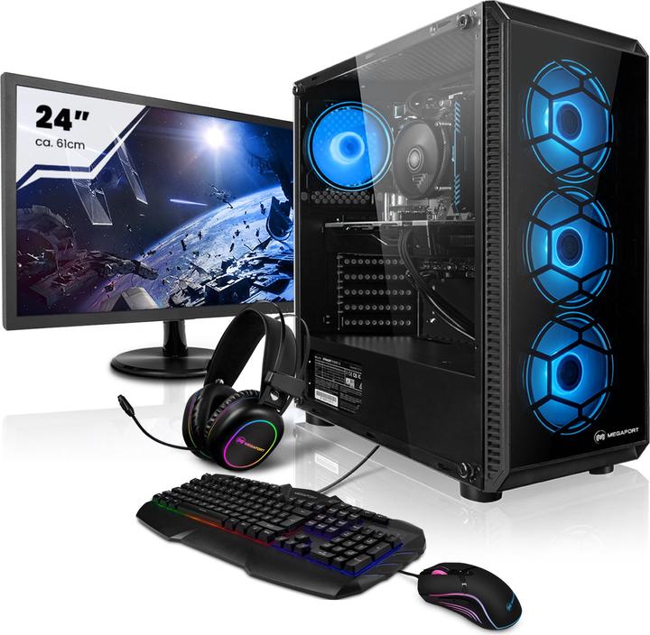 Produktbild Megaport Gaming Komplett-PC Intel Core i5-10400F (Intel Core i5-10400F, 16 GB, 500 GB)