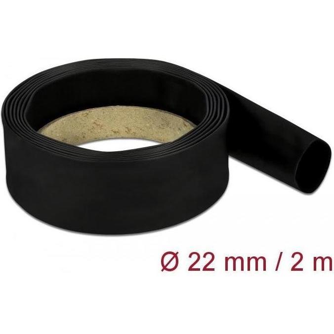 Delock, Schrumpfschlauch, Schrumpfschlauch 2 m x 22 mm schwarz (1 x)