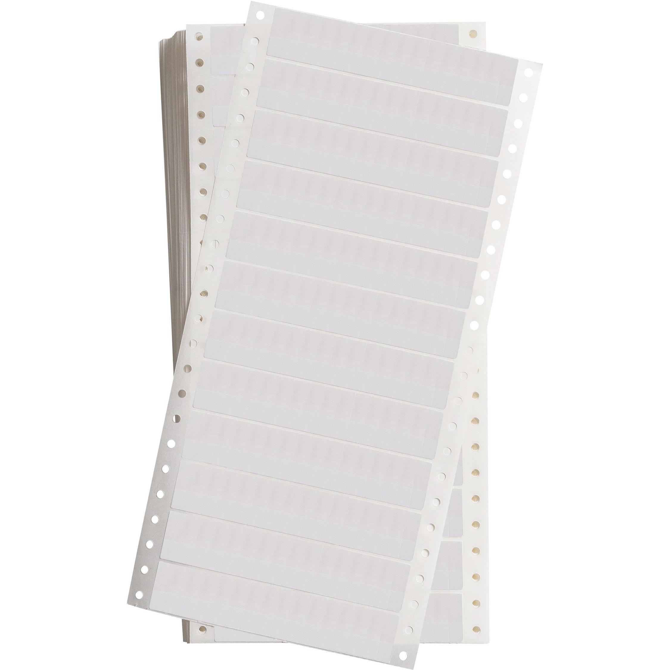 Brady, Etiketten, DAT-142-292-1, selbstlaminerendes Vinyl, Weiss/Transparent, matt, 7,62 x 9,53(23,8)mm, perman