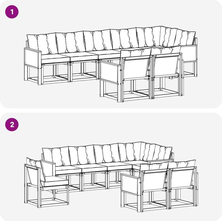 Produktbild vidaXL Outdoor-Sofa