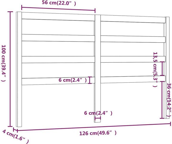 Produktbild vidaXL Batsheva (126 x 4 x 100 cm)