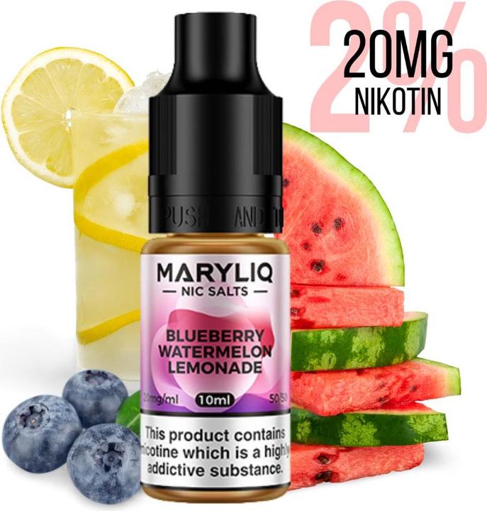 Image du produit Lost Mary Maryliq, Blueberry Watermelon Lemonade 20mg (Pastèque, Myrtille)