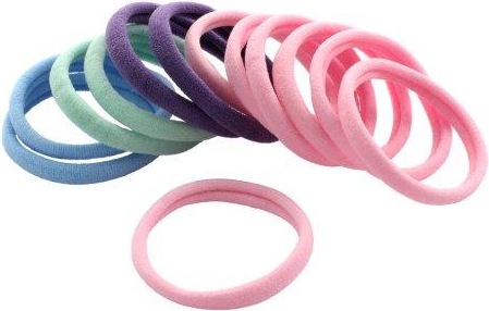 Trisa Gomma lavorata a maglia senza cuciture mini colorata 12 pezzi. (Elastico per capelli)