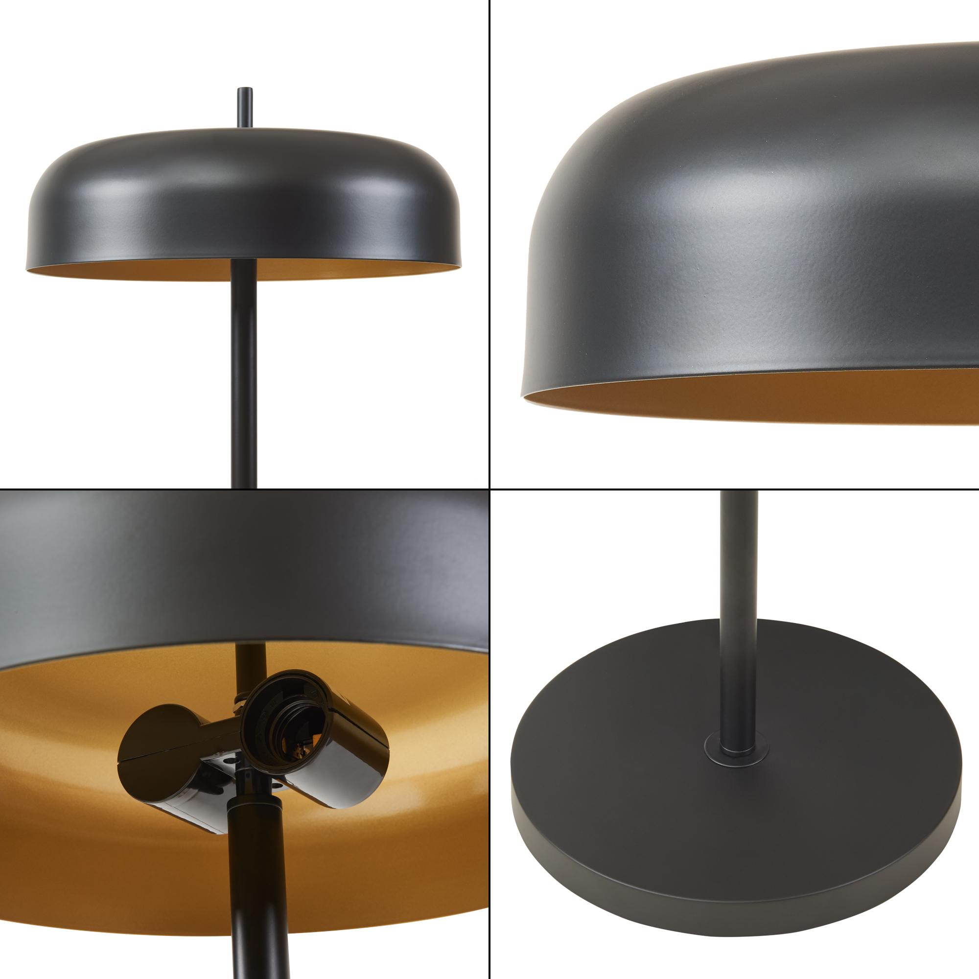 Thumbnail - Lux.Pro, Stehlampe, Stehleuchte Barton 2-flammig Metall 159 cm Schwarz (E27)