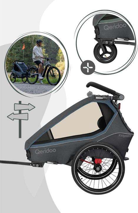 Produktbild Qeridoo Kidgoo 1 - Kinderfahrradanhänger für 1 Kind