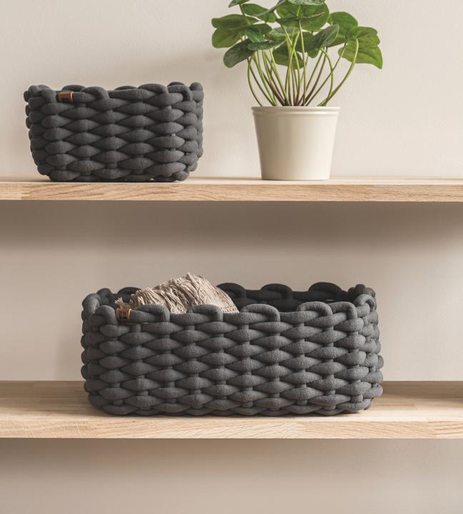 Produktbild Bigso BASKET Aufbewahrungskorb Grau M (25 cm)