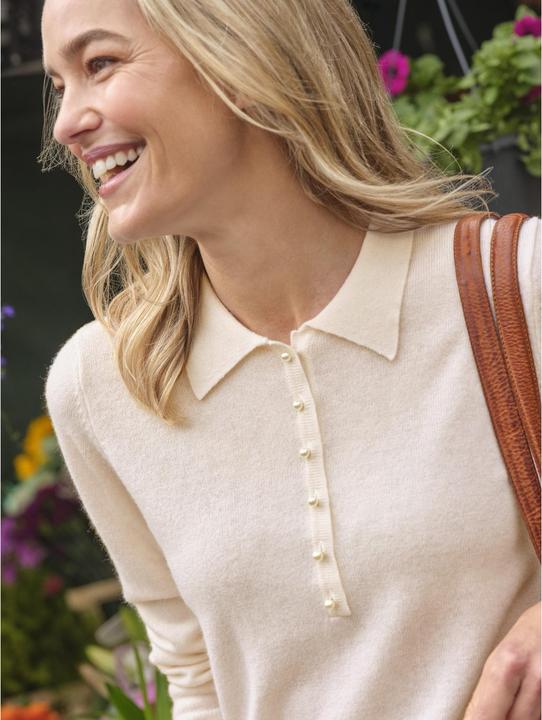 Produktbild Woolovers Poloshirt Jerseyware Kaschmir (L)