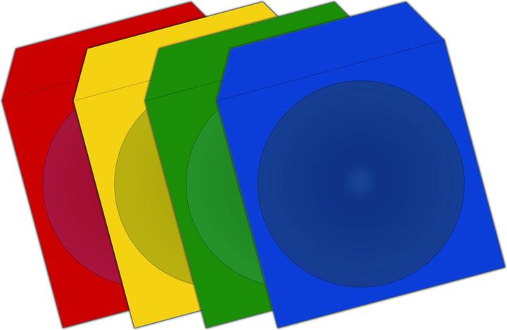 Actual product image MediaRange CD/DVD paper sleeves coloured with window