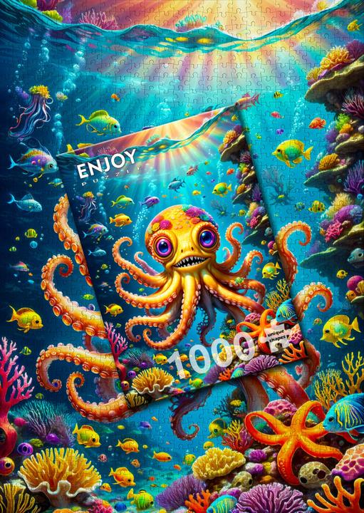 Immagine prodotto Enjoy Puzzle Puzzle 1000 pezzi - Cute Octopus (1000 pezzi)