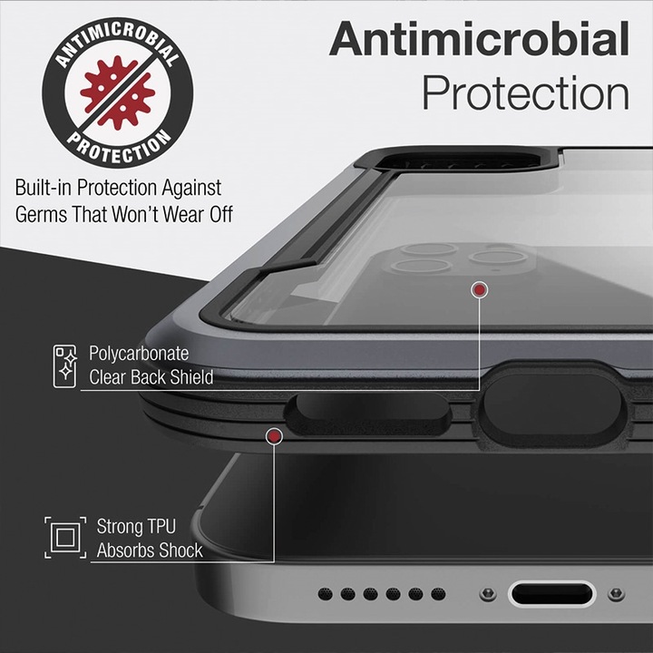 Produktbild X-Doria Raptic Shield Pro - Etui iPhone 13 Pro (Anti-bacterial) (Red) (Apple iPhone 13 Pro)