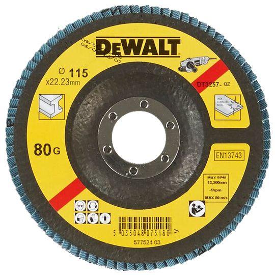 Produktbild DeWalt Fächerschleifscheiben 115Ø (80)