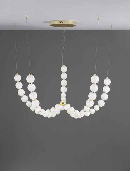 Produktbild Nova Luce PERLA LED Pendelleuchte Gold 125W Warmweiss 150x118cm dimmbar 9695203