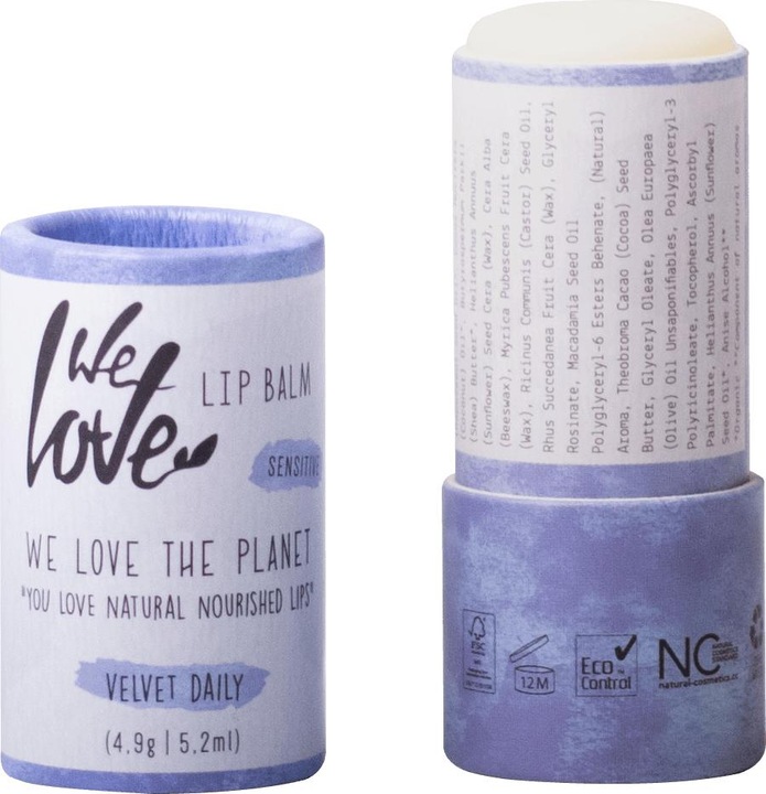 Produktbild We Love The Planet Natürliche Lippenpflege Velvet Daily Vanille - 4,9g - (4.90 ml)