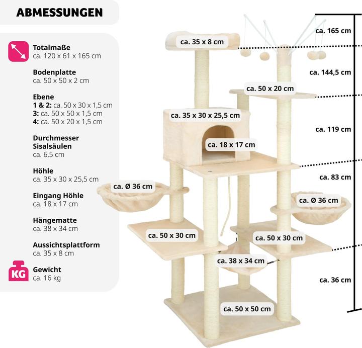 Immagine prodotto tectake Lilou (165 cm, Beige)