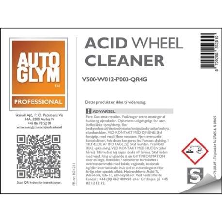Autoglym, Accessori per pulizia auto, Etichetta Detergente per ruote acido