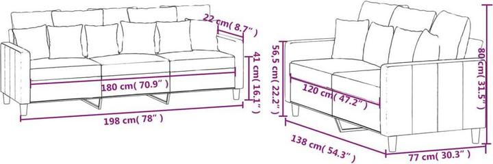 Produktbild vidaXL Sofagarnitur (2-Sitzer, 3-Sitzer)