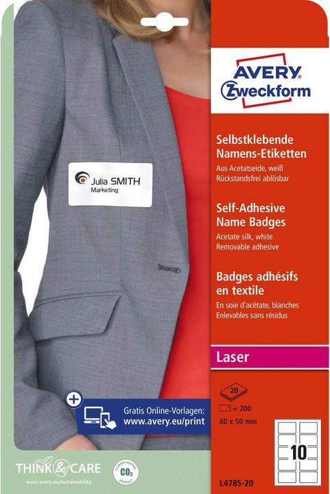 Actual product image Avery Name labels