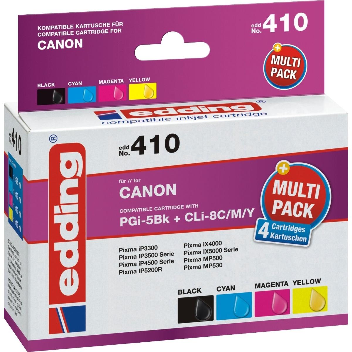 Edding, Druckerpatrone, EDD-410 Druckerpatrone (e) Kompatibel (M, C, Y, BK)