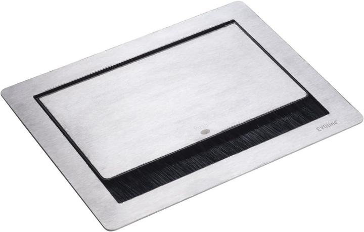 Immagine prodotto Evoline Striscia di prese M Flip Top Push Data 3x prese Schuko, acciaio inox (3x, CEE 7/3, 3 m)