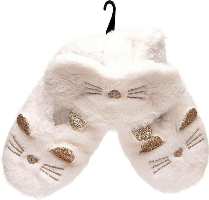 Actual product image Foxbury Womens/Ladies Cat Slipper & Mask Set (S, M)