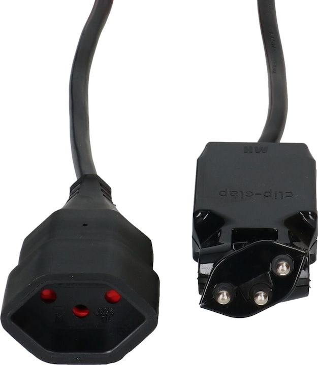 Image du produit Max Hauri Rallonge 5 m T13 - T12 clip-clap, noir (5 m, Type 13)