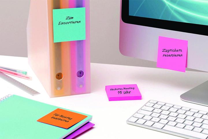 Produktbild Post-it Super Sticky Cosmic 8 + 4 (7.6 x 7.6 cm)