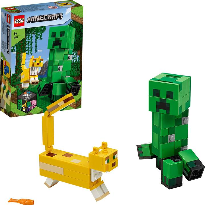 Produktbild LEGO BigFig Creeper und Ozelot (21156, LEGO Minecraft)