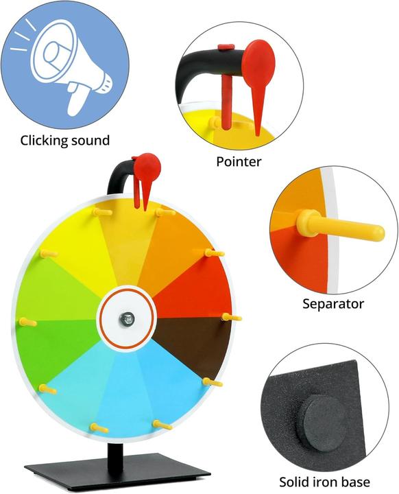 Produktbild Qwork Glücksrad mit abwischbaren Slots