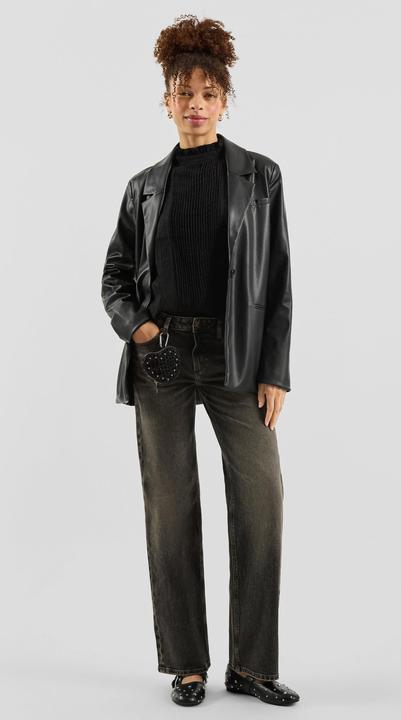 Immagine prodotto s.Oliver Bluse Transparente Chiffonbluse Biesen und Rüschen am Stehkragen (42)