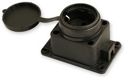 Actual product image Gunsan Valta rubber wall socket with hinged cover