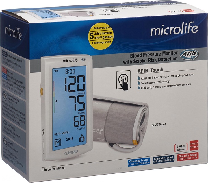 Actual product image Microlife BP A7 Touch (Blood pressure monitor upper arm)