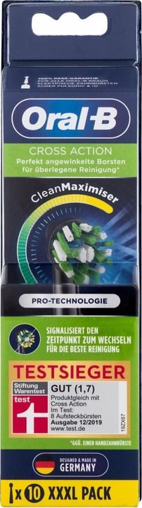 Actual product image Oral-B CrossAction Black with CleanMaximiser Technology Electric Toothbrush Heads (10 x)
