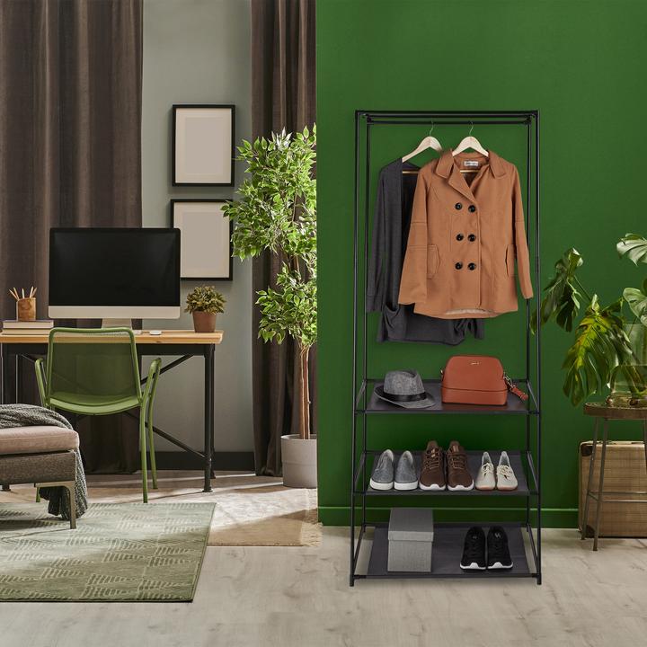 Immagine prodotto Relaxdays Scaffali appendiabiti, aperti e pieghevoli