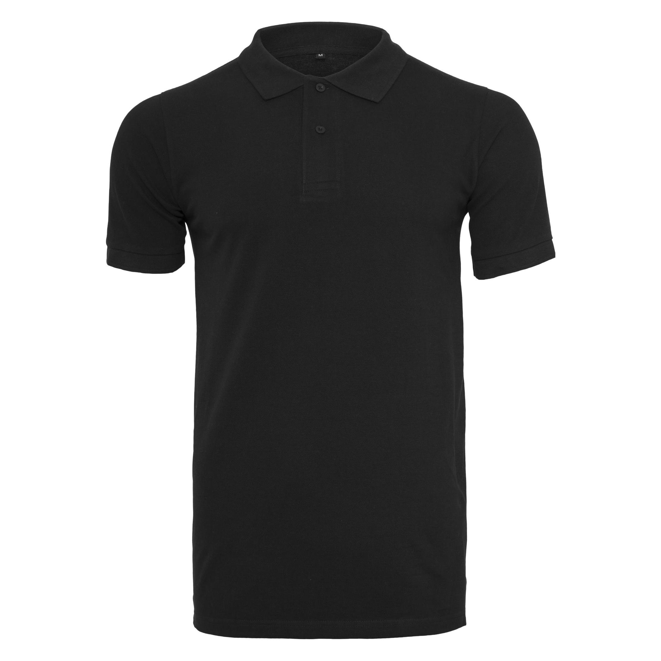 Build Your Brand, Herren, Shirts, Polo Piqué Shirt, Schwarz, (S)