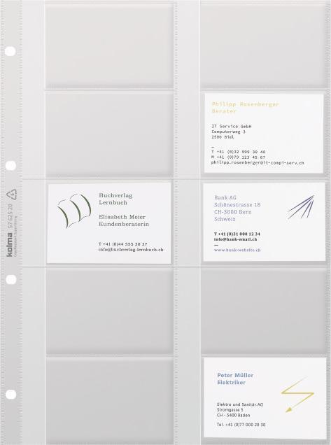 Actual product image Kolma A4 business card holder smooth superstrong (ID card format, 5 x)