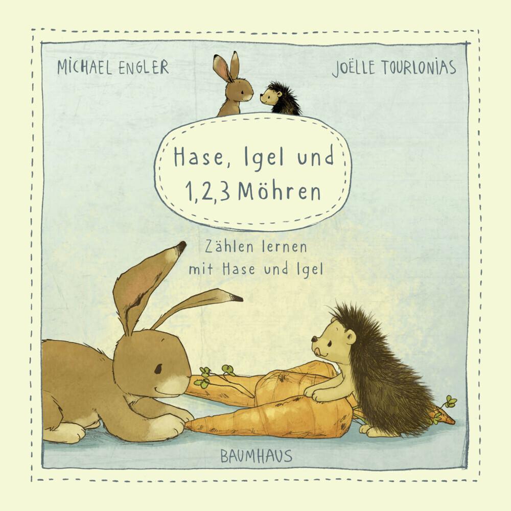 Hase, Igel und 1, 2, 3 Möhren (Pappbilderbuch), Kinderbücher von Michael Engler