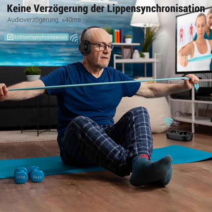 Produktbild Letsactiv Kabellose TV-Kopfhörer mit Sender-Ladestation (Kabellos)