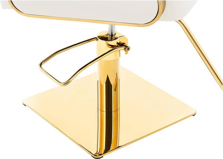 Actual product image Physa Salon Chair with Footrest - 920 - 1070 mm - 200 kg - cream / gold