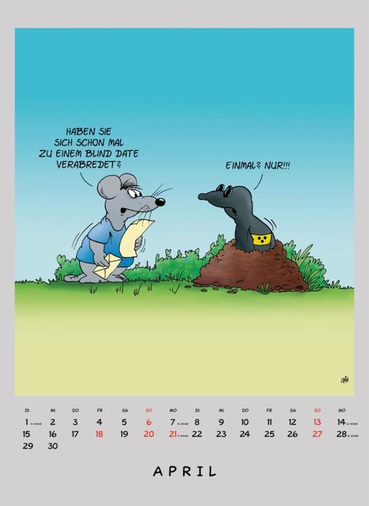 Actual product image Uli Stein Tierisch grosser Kalender 2025: monthly calendar for the wall in large format (German)