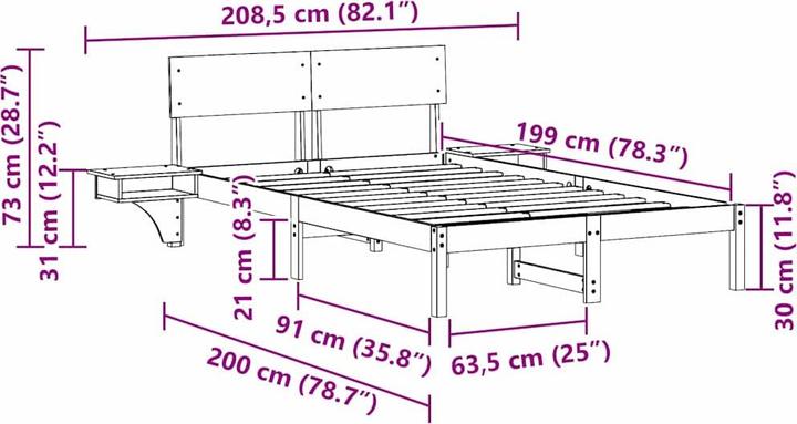 Actual product image vidaXL Platform bed