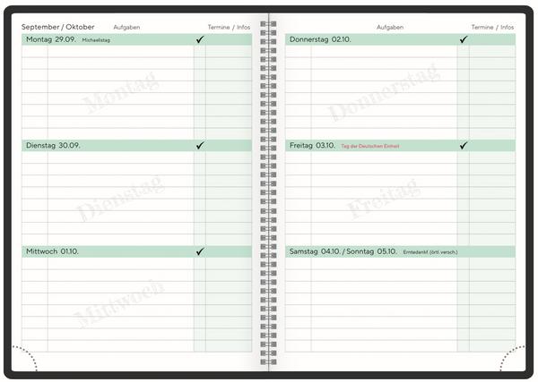 Produktbild Schlerkalender Schlaf 2025/2026 (A5, 1 Woche / 2 Seiten)
