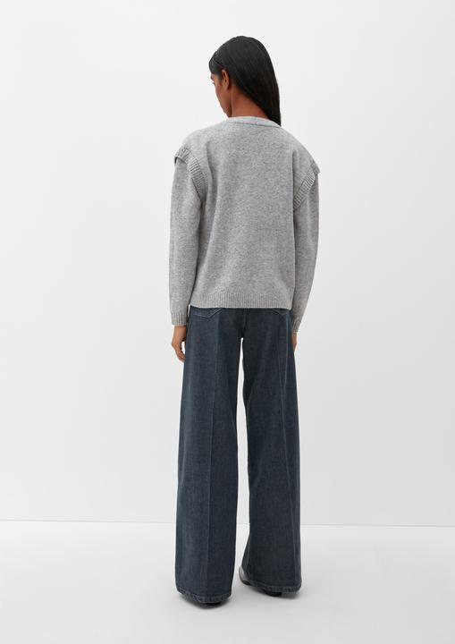 Produktbild s.Oliver Strickjacke Strickjacke mit Layering-Detail (L)