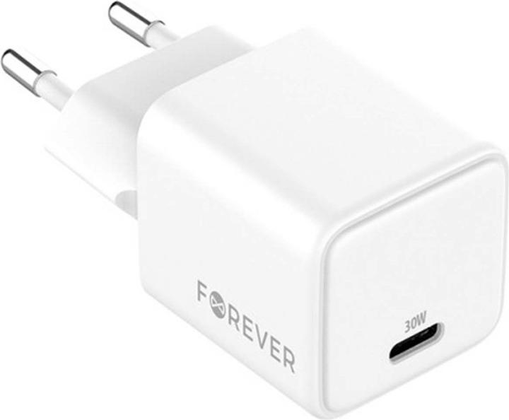 Actual product image Forever TC-08-30C GaN PD QC charger 1x USB-C 30W white (30 W, 1 portion)
